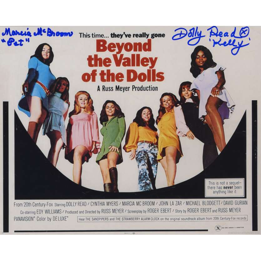 BEYOND THE VALLEY OF DOLLS Signed Photo B 8x10 in. USA - 1970 - Russ Meyer, Dolly Read, Marcia McBroom