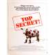 TOP SECRET Affiche de film 40x60 - 1984 - Val Kilmer, , Omar Sharif