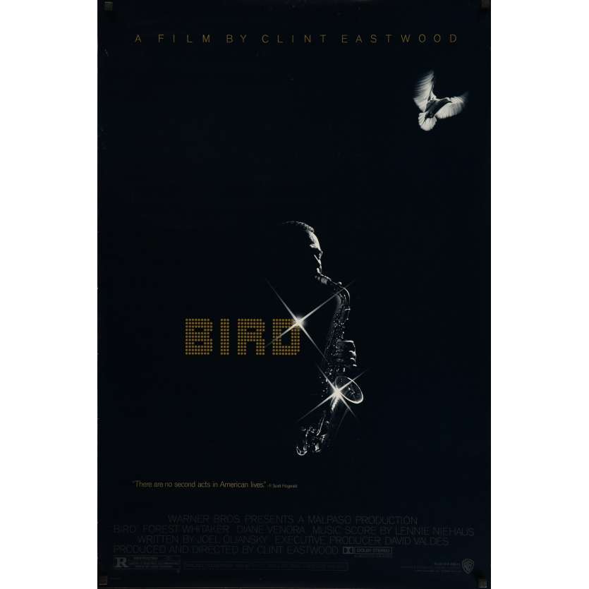 BIRD Signed Poster 29x41 in. USA - 1988 - Clint Eastwood, Forrest Whitaker