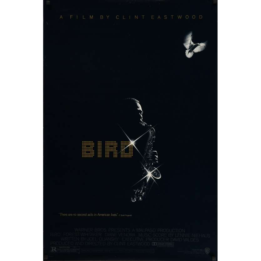 BIRD Signed Poster  29x41 in. USA - 1988 - Clint Eastwood, Forrest Whitaker