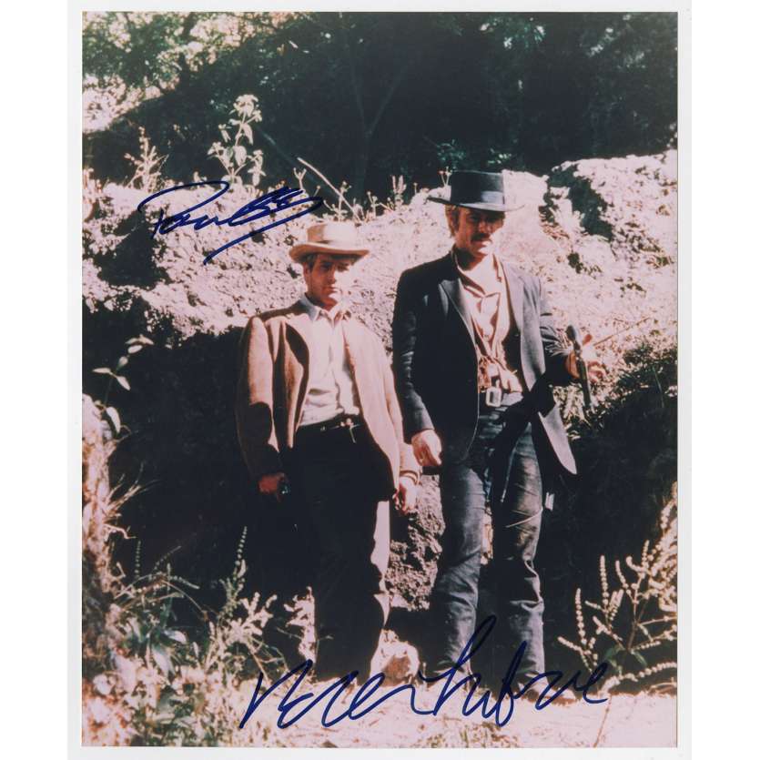 BUTCH CASSIDY AND THE SUNDANCE KID Signed Photo 8x10 in. USA - 1969 - George Roy Hill, Paul Newman, Robert Redford