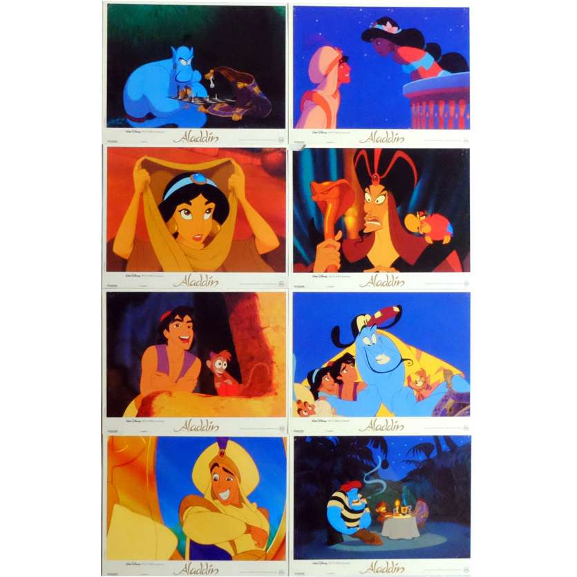ALADDIN Photos de film x8 21x30 cm - 1992 - Robin Williams, Walt Disney