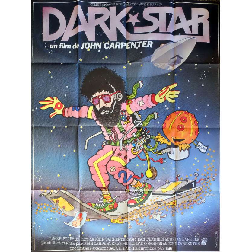 DARK STAR Affiche de film 120x160 cm - 1980 - Dan O'Bannon, John Carpenter