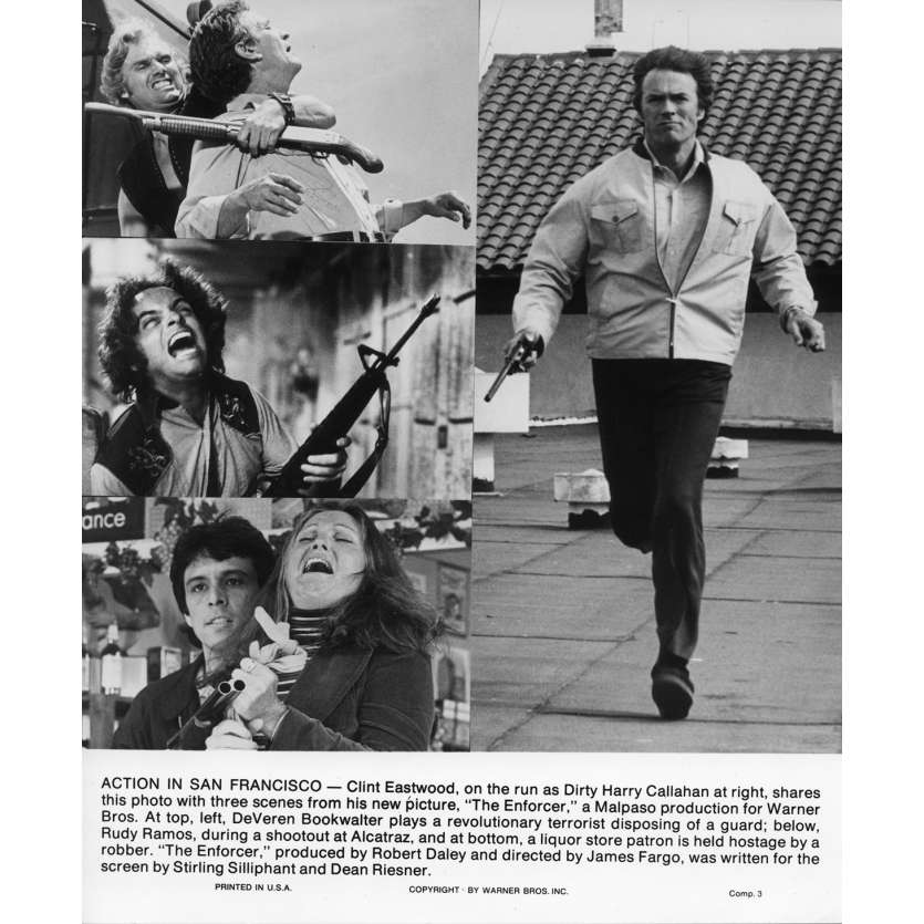 THE ENFORCER Movie Still N1 8x10 in. USA - 1976 - James Fargo, Clint Eastwood