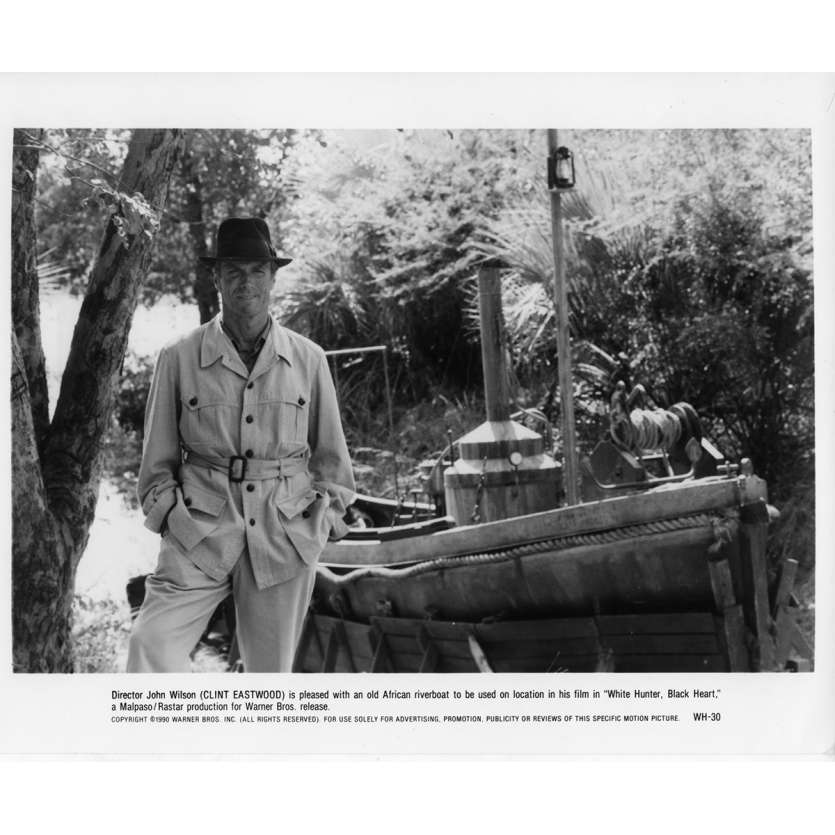 CHASSEUR BLANC CŒUR NOIR Photo de presse N2 20x25 cm - 1990 - James Fahey, Clint Eastwood