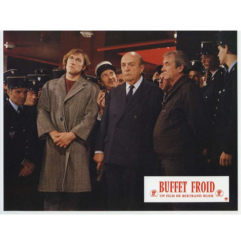 BUFFET FROID Lobby Card N5 9x12 in. French - 1979 - Bertrand Blier, Gérard Depardieu