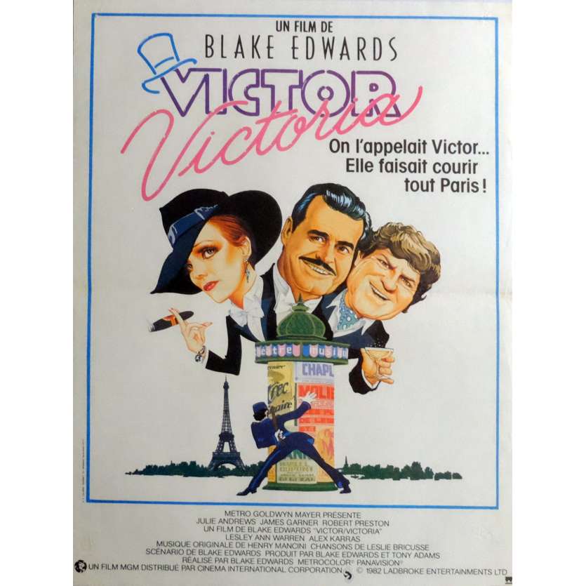 VICTOR VICTORIA Affiche de film 40x60 cm - 1982 - Julie Andrews, Blake Edwards