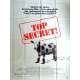 TOP SECRET Movie Poster  47x63 in. French - 1984 - David Zucker, Val Kilmer