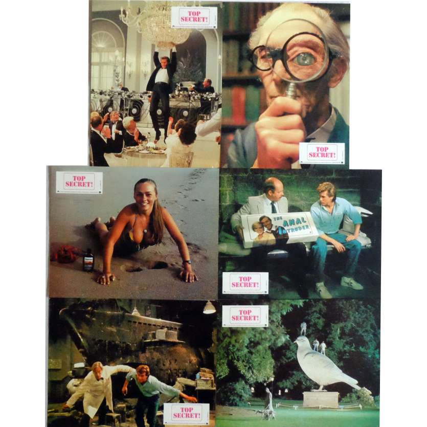 TOP SECRET Lobby Cards x6 Jeu A 9x12 in. French - 1984 - David Zucker, Val Kilmer