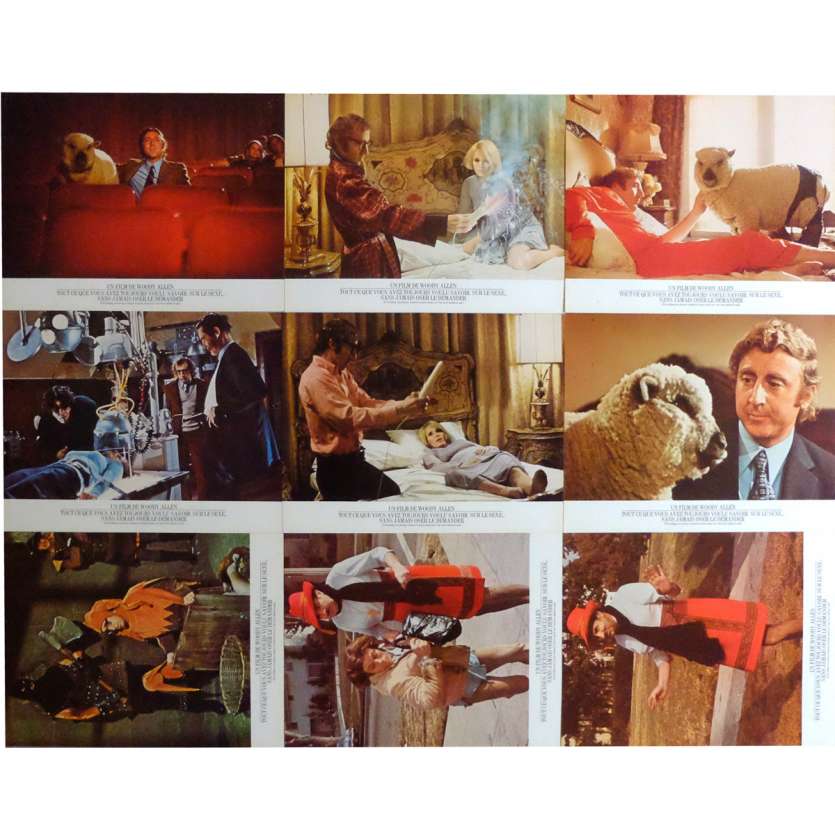 EVERYTHING YOU ALWAYS WANTED TO KNOW ABOUT SEX Lobby Cards x9 Jeu B 9x12 in. French - 1973 - Woody Allen, Gene Wilder