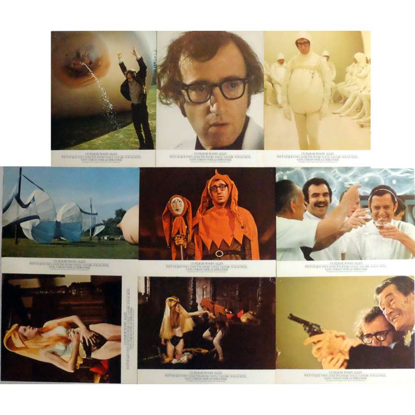 EVERYTHING YOU ALWAYS WANTED TO KNOW ABOUT SEX Lobby Cards x9 Jeu A 9x12 in. French - 1973 - Woody Allen, Gene Wilder