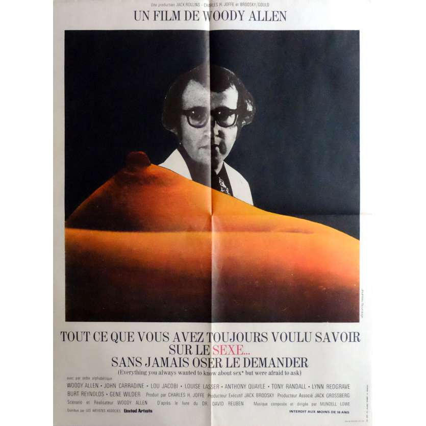 EVERYTHING YOU ALWAYS WANTED TO KNOW ABOUT SEX Movie Poster 23x32 in. French - 1973 - Woody Allen, Gene Wilder