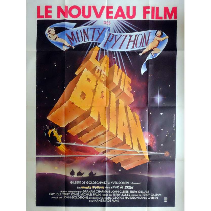 LIFE OF BRIAN Movie Poster 47x63 in. French - 1980 - Terry Gilliam, John Cleese