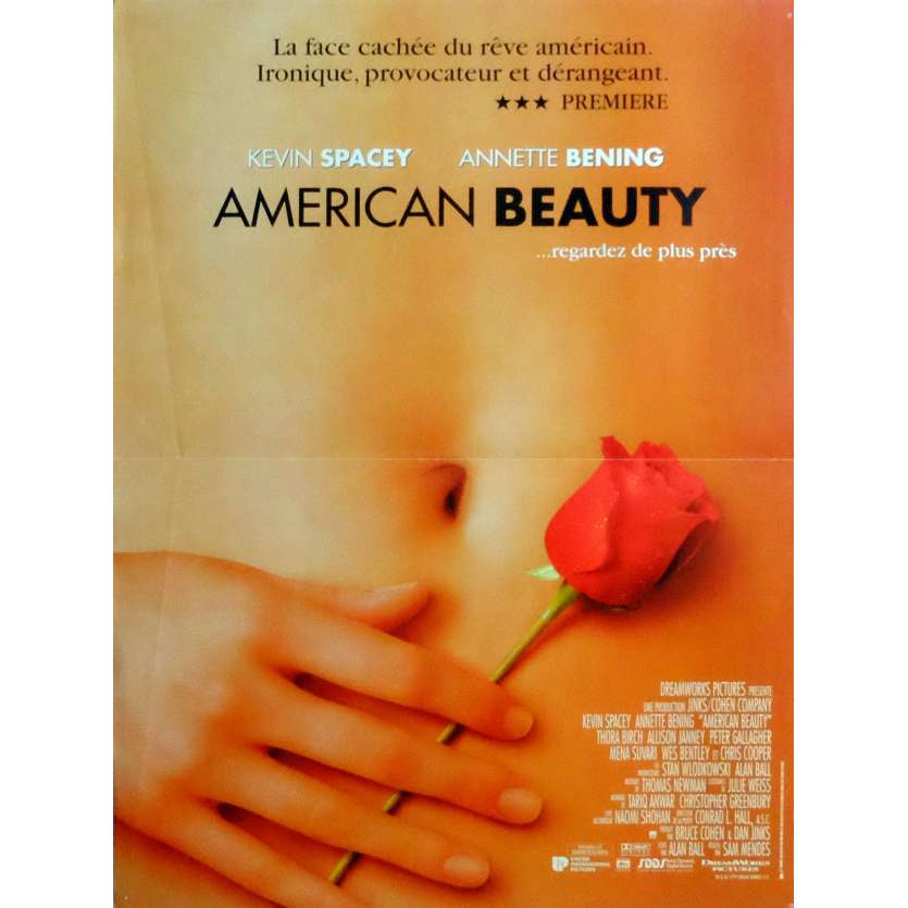 AMERICAN BEAUTY Movie Poster  15x21 in. French - 1999 - Sam Mendes, Kevin Spacey
