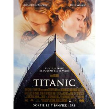 TITANIC Movie Poster 15x21 in. French - 1997 - James Cameron, Leonardo DiCaprio