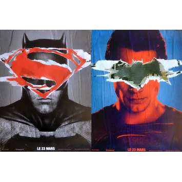 BATMAN VS SUPERMAN Adv. Movie Posters Lot 15x21 in. French - 2016 - Zack Snyder, Ben Affleck