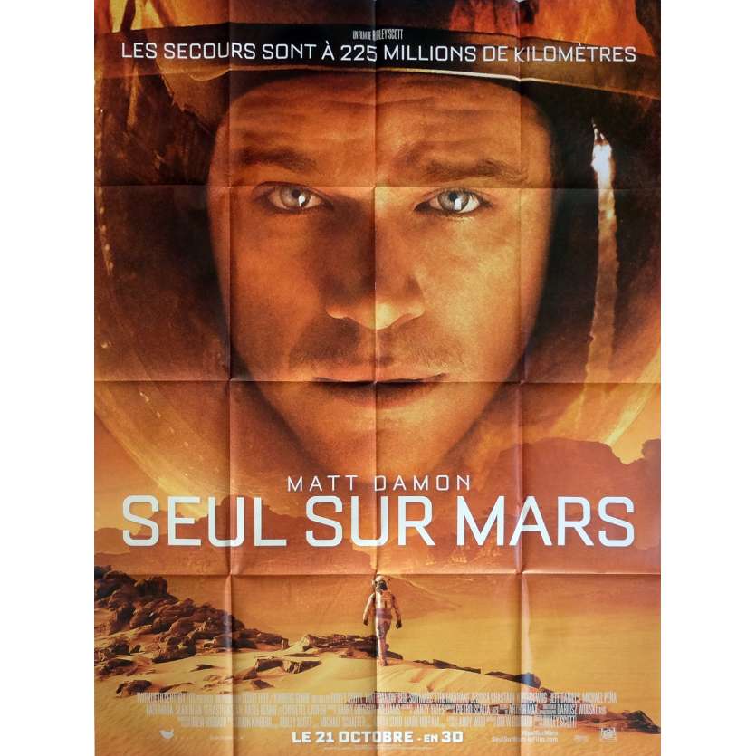 SEUL SUR MARS Affiche de film 120x160 cm - 2015 - Matt Damon, Ridley Scott
