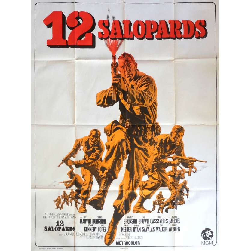 DIRTY DOZEN French Movie Poster 47x63 - 1967 - Robert Aldrich, Lee Marvin