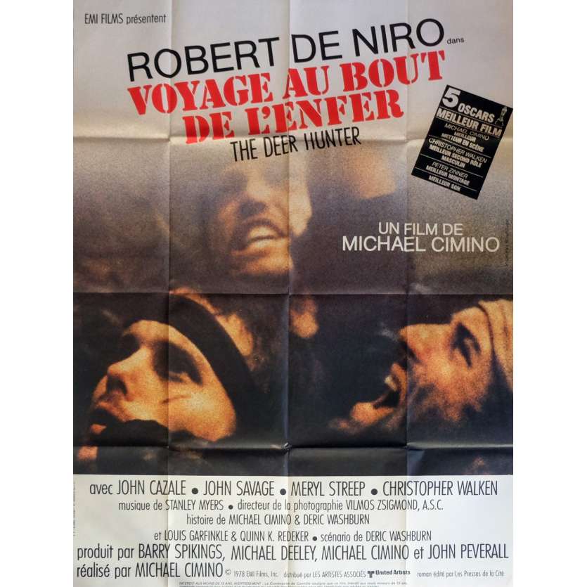 VOYAGE AU BOUT DE L'ENFER Affiche de film Française 120x160 - 1979 - de Niro, Walken, Deer Hunter