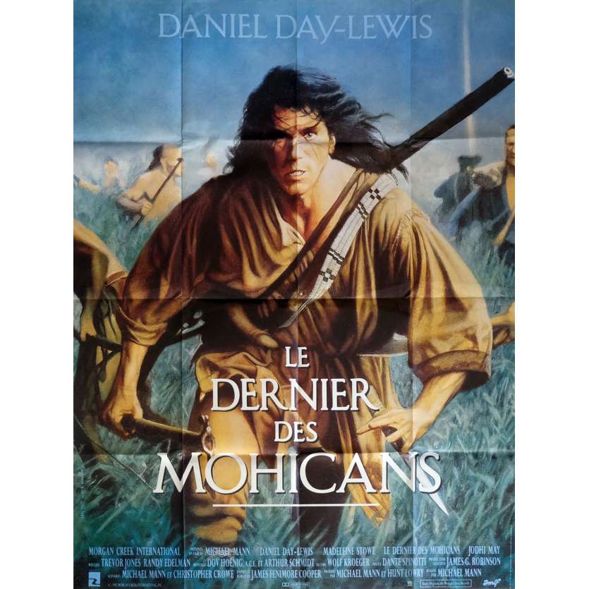 DERNIER DES MOHICANS Affiche 120x160 FR '92 Michael Mann, Daniel Day Lewis Movie Poster