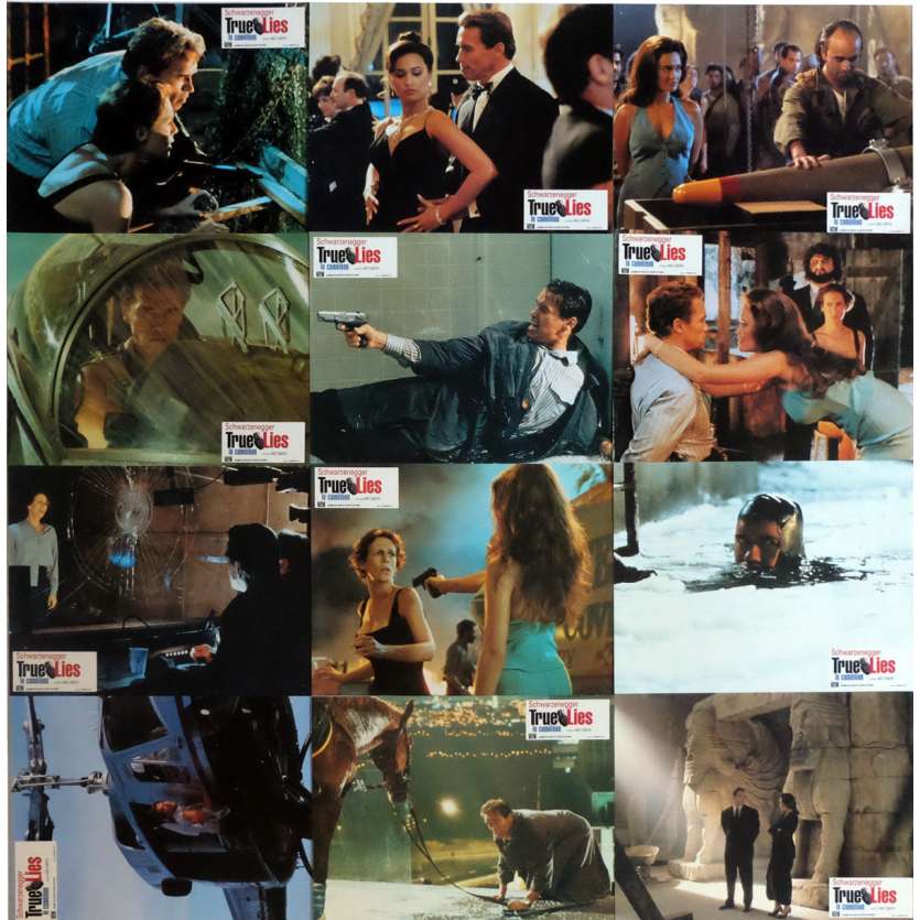 TRUE LIES French Lobby Cards x11 9x12 - 1994 - James Cameron, Arnold Schwarzenegger