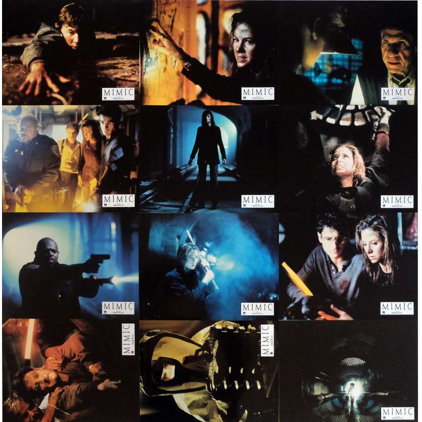 MIMIC Lobby Cards x12 9x12 in. French - 1997 - Guillermo del Toro, Mira Sorvino