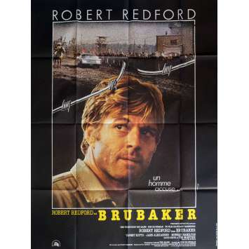 BRUBAKER Movie Poster Ferracci 47x63 in. French - 1980 - Stuart Rosenberg, Robert Redford