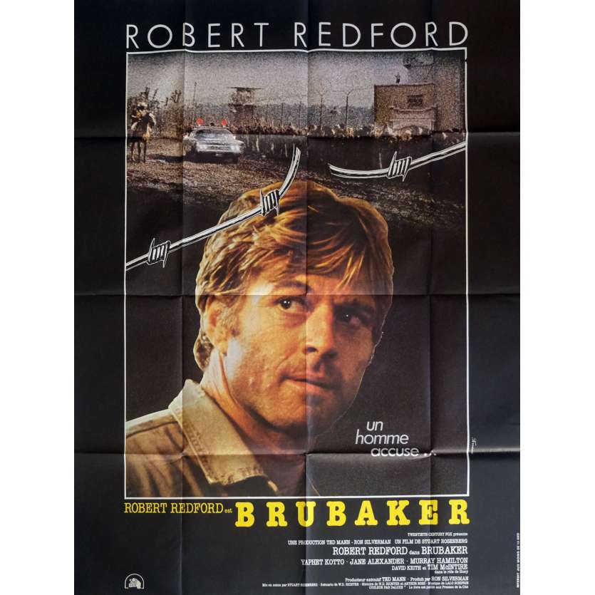 BRUBAKER Movie Poster Ferracci 47x63 in. French - 1980 - Stuart Rosenberg, Robert Redford