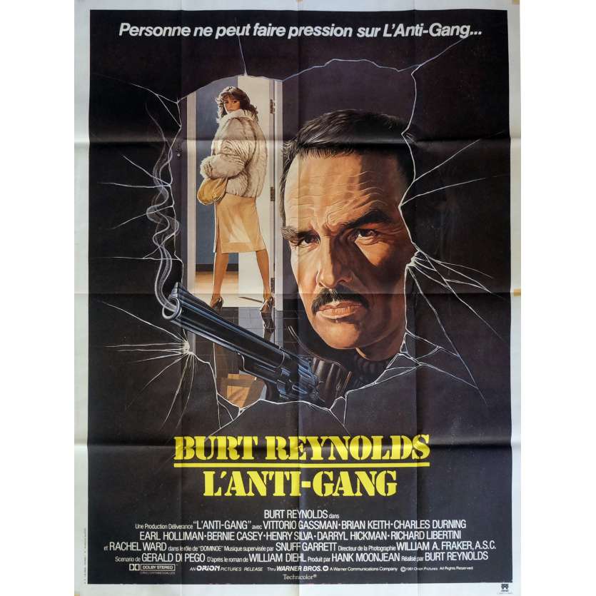 SHARKY'S MACHINE Movie Poster 47x63 in. French - 1981 - Burt Reynolds, Rachel Ward