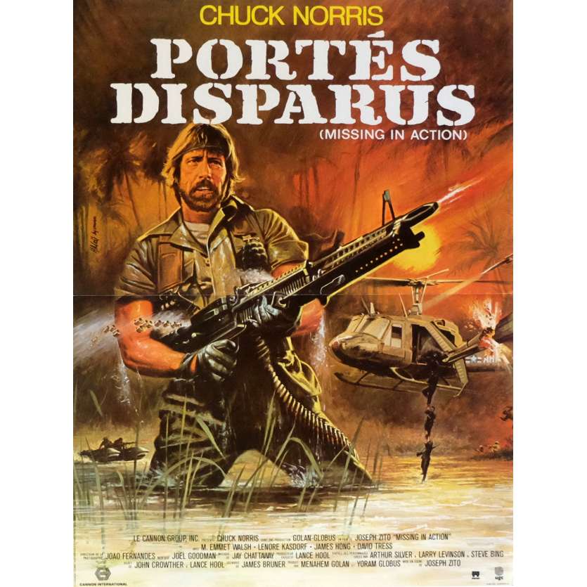 MISSING IN ACTION Movie Poster  15x21 in. French - 1984 - Joseph Zito, Chuck Norris