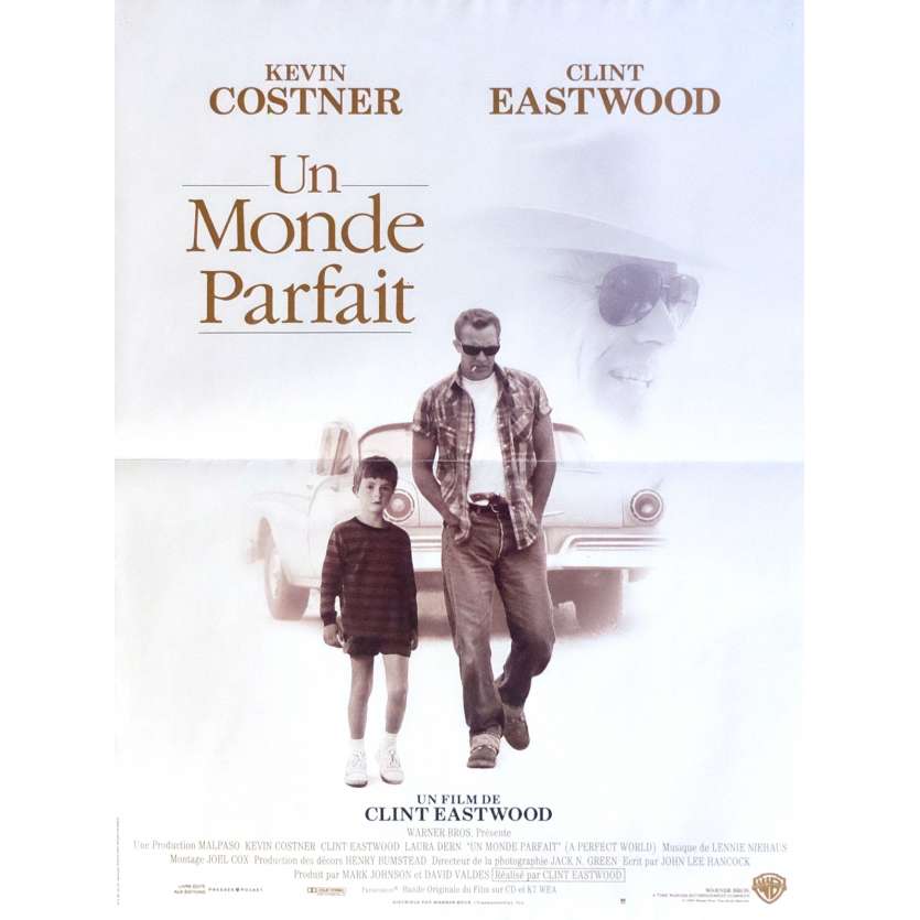 UN MONDE PARFAIT Affiche de film 40x60 cm - 1993 - Kevin Costner, Clint Eastwood