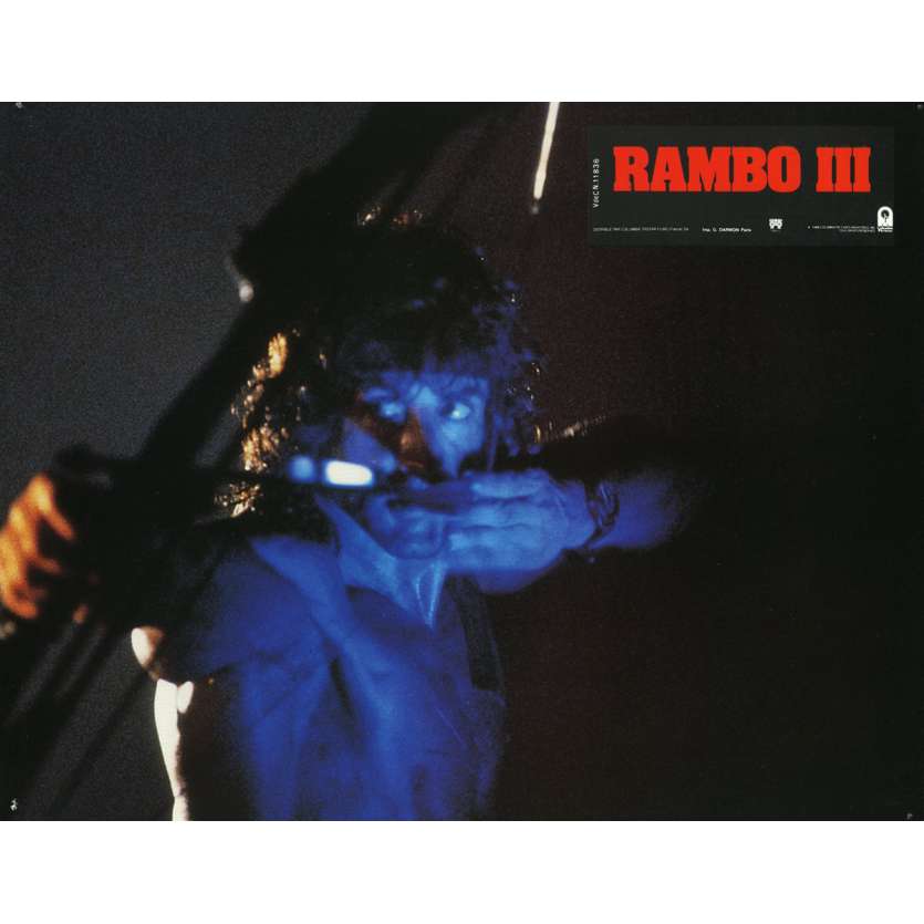 RAMBO 3 Lobby Card N7 9x12 in. French - 1988 - Sylvester Stallone, Richard Crenna