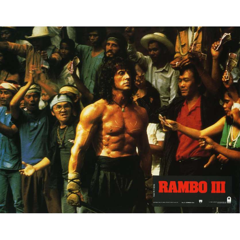 RAMBO 3 Lobby Card N6 9x12 in. French - 1988 - Sylvester Stallone, Richard Crenna