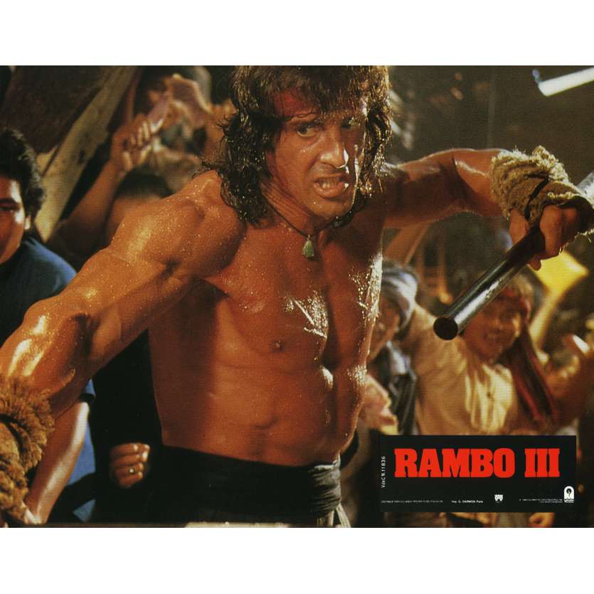 RAMBO 3 Lobby Card N5 9x12 in. French - 1988 - Sylvester Stallone, Richard Crenna