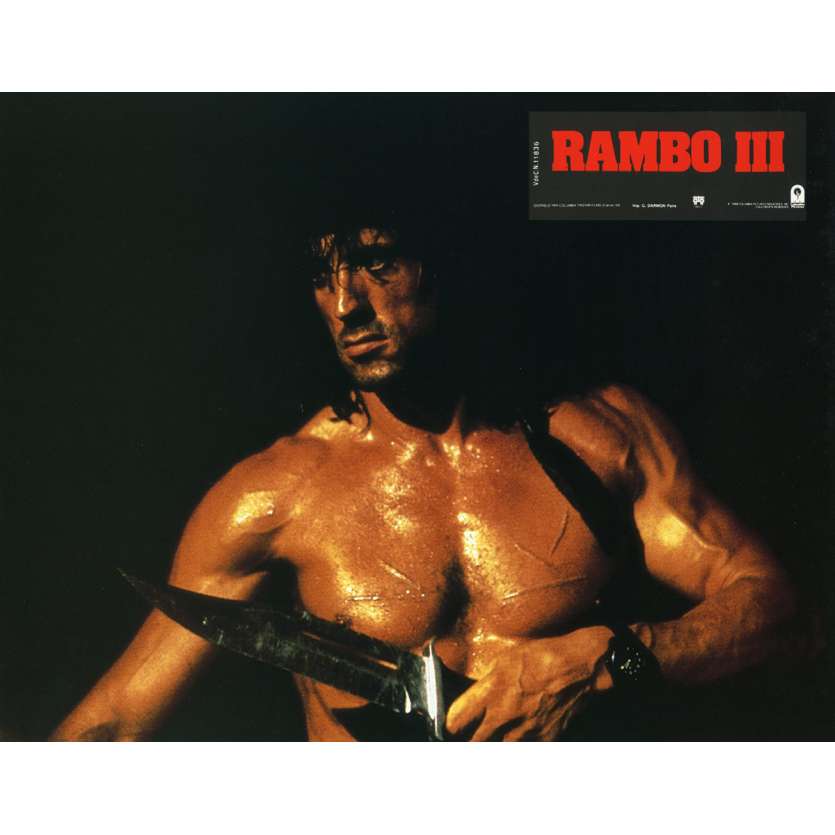 RAMBO 3 Lobby Card N1 9x12 in. French - 1988 - Sylvester Stallone, Richard Crenna