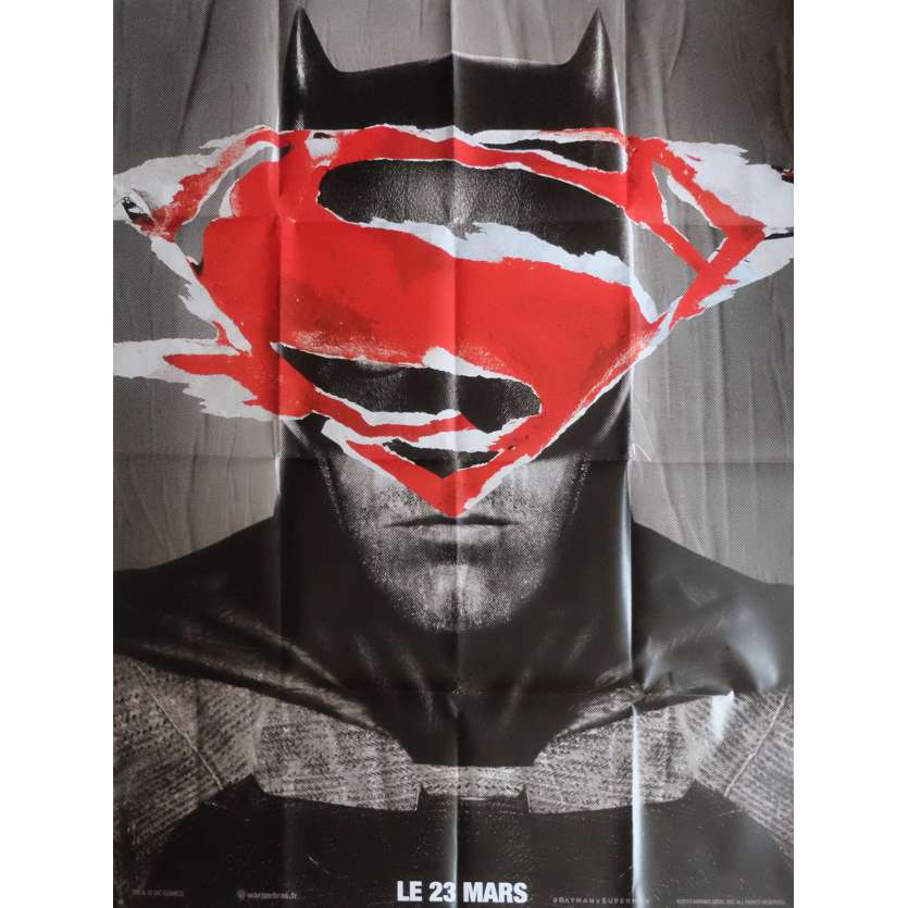 BATMAN VS SUPERMAN Affiche de film BT 120x160 cm - 2016 - Ben Affleck, Zack Snyder