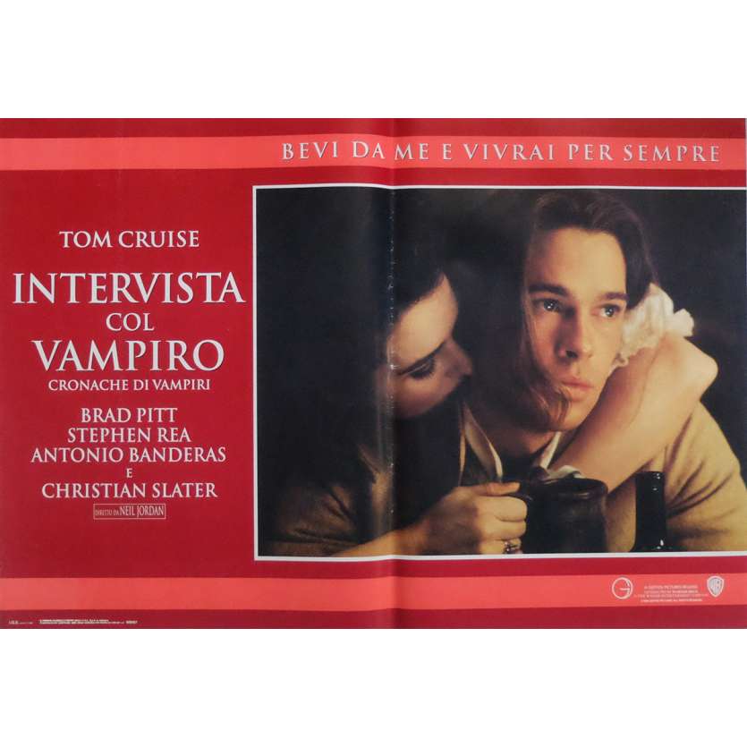 INTERVIEW WITH A VAMPIRE Photobusta Poster x6 18x26 in. Italian - 1994 - Neil Jordan, Tom Cruise