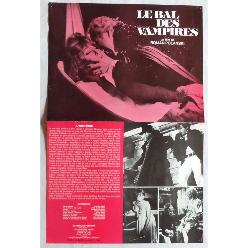 THE FEARLESS VAMPIRE KILLERS Herald 9x12 in. French - 1967 - Roman Polanski, Sharon Tate