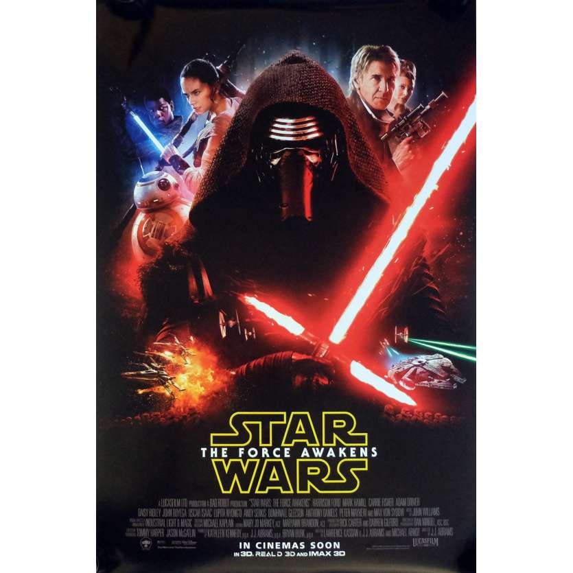 STAR WARS - LE REVEIL DE LA FORCE 7 VII Affiche de film DS, Intl - Mod B 69x102 cm - 2015