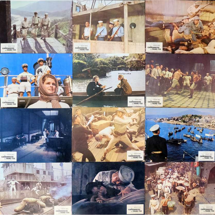 THE SAND PEBBLES Lobby Cards x23 9x12 in. French - 1966 - Robert Wise, Steve McQueen