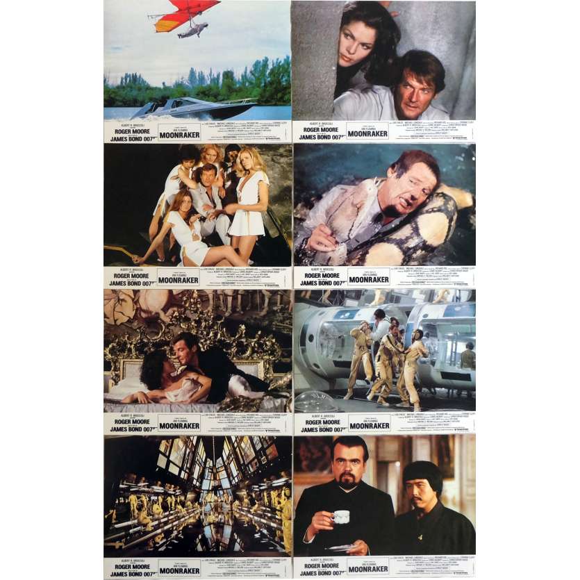 MOONRAKER Lobby Cards x8 9x12 in. French - 1979 - James Bond, Roger Moore