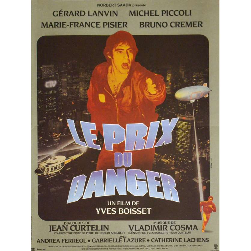 PRIX DU DANGER French Movie Poster 15x21 '81 Gérard Lanvin, Piccoli