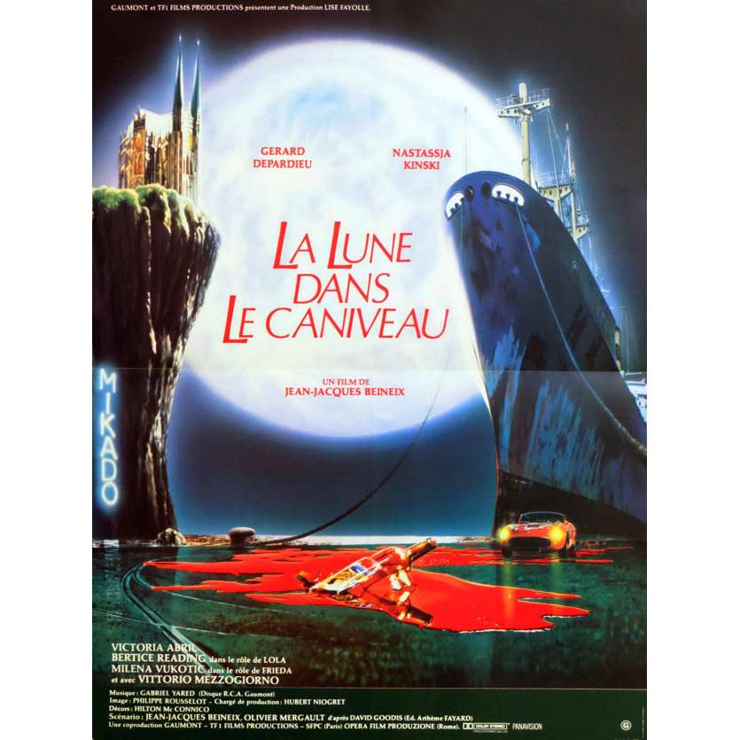 LA LUNE DANS LE CANIVEAU Affiche de film 40x60 - 1983 - Gérard Depardieu, Jean-Jacques Beineix