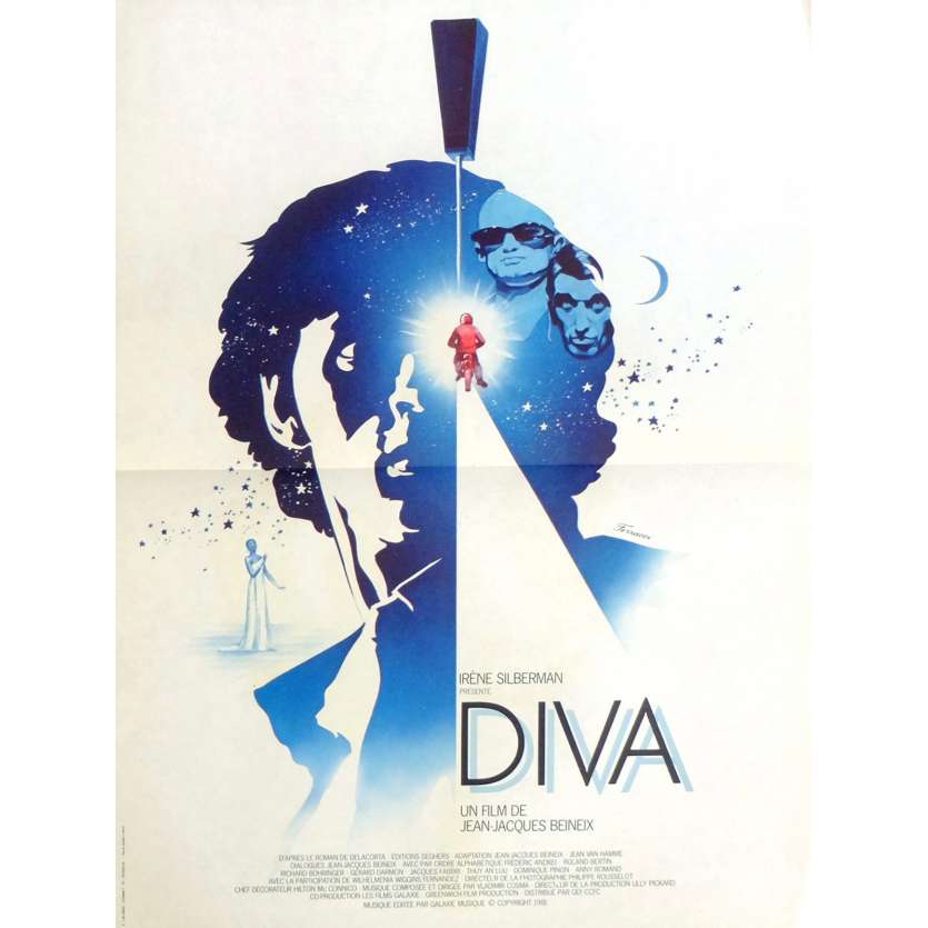 DIVA French Movie Poster  15x21 - 1981 - Jean-Jacques Beineix, Jean-Hugues Anglade