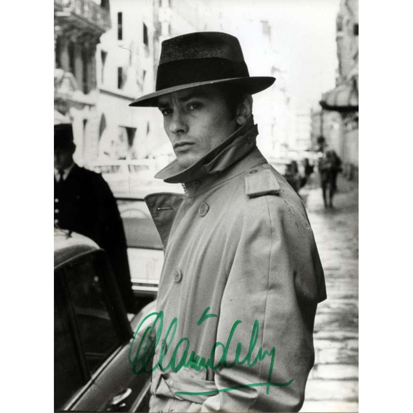 LE SAMOURAI Signed Photo 9x12 in. French - 1967 - Jean-Pierre Melville, Alain Delon