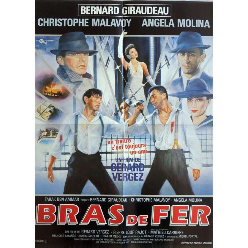 BRAS DE FER Affiche de film 40x60 cm - 1985 - Bernard Giraudeau, Gérard Vergez