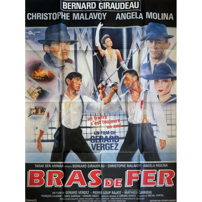 BRAS DE FER Affiche de film Def. 120x160 cm - 1985 - Bernard Giraudeau, Gérard Vergez