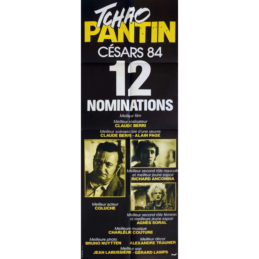 TCHAO PANTIN Affiche de film Mod. B 60x80 cm - 1983 - Coluche, Claude Berri