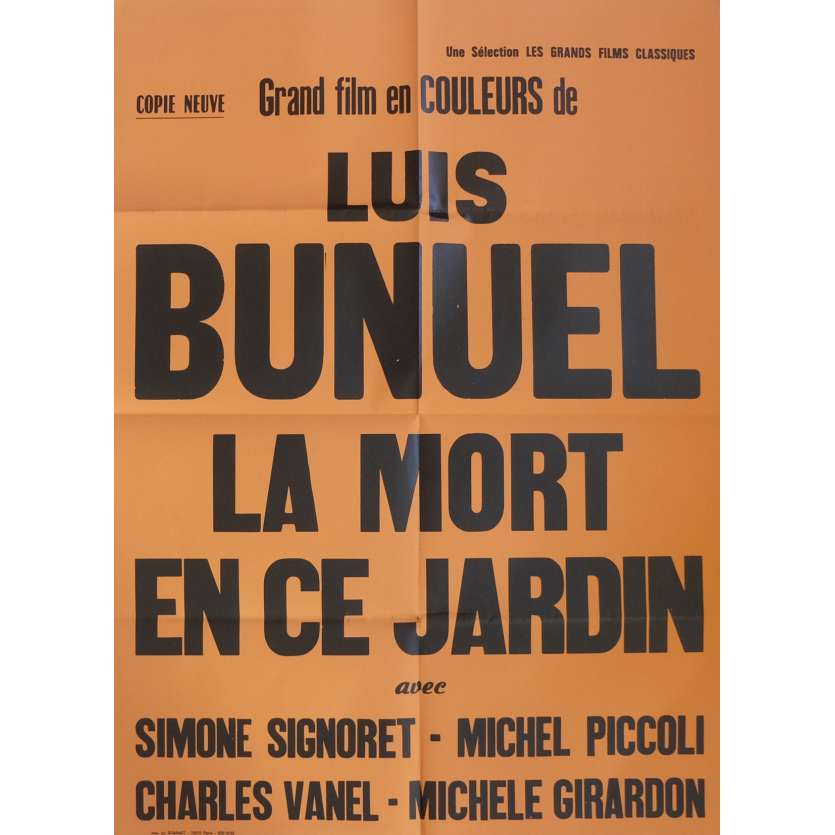 DEATH IN THE GARDEN Movie Poster 32x47 in. French - R1970 - Luis Bunuel, Simone Signoret