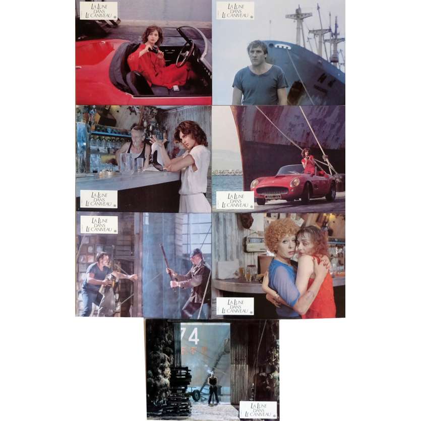 THE MOON IN THE GUTTER Lobby Cards x7 9x12 in. French - 1983 - Jean-Jacques Beineix, Gérard Depardieu